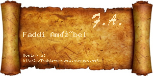 Faddi Amábel névjegykártya