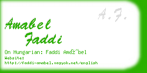 amabel faddi business card